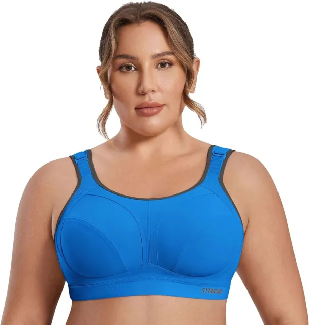  Womens Sports Bra Front Adjustable High Impact