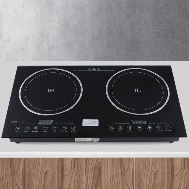 110V INDUCTION COOKTOP 2Burners Electric Hob Cook Top Stove Ceramic