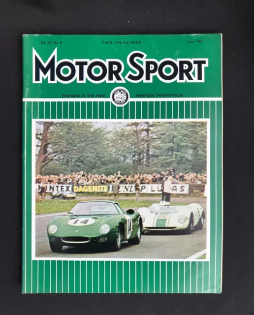Vintage Motorsport Magazin Juni 1965 Vol XLI Nr. 6 Rennwagen Sport sehr guter Zustand