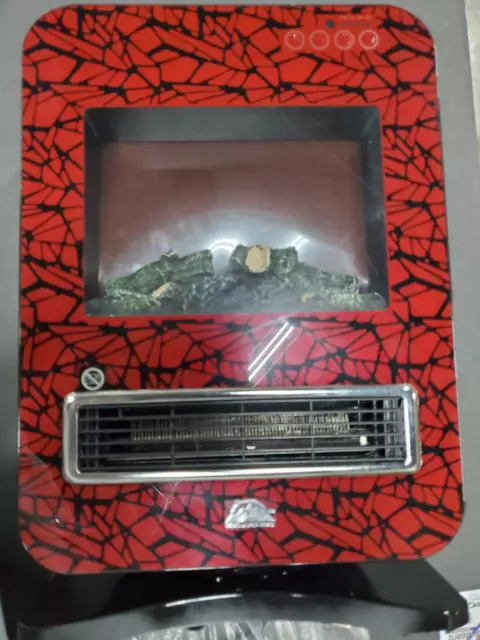Portable Electric Fireplace Heater Small Room Personal LED Flame Display