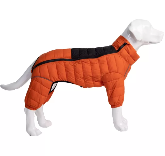 Dog Coat Warm Jacket, 4 Legs Covered Waterproof Windproof Reflective Dog Pajamas