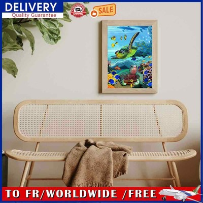 CRAFT 5D DIY Diamond Painting Turtle Rhinestone Kit Full Round Wall Picture Craft 9FR 