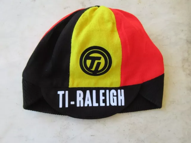 Casquette bonnet cycliste TI-RALEIGH années 70 cap hat vintage cappellino