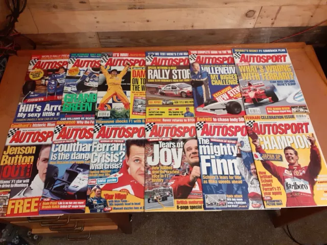 AUTOSPORT MAGAZINES Bundle X 12 From 1997 - 2000 Collectable • Formula 1 • Rally