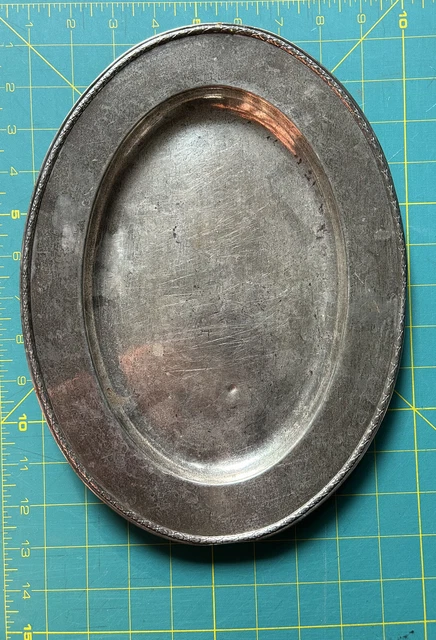 Sterling Silver Platter 9" x 12" Reed & Barton Dented for Repair or Scrap 320g
