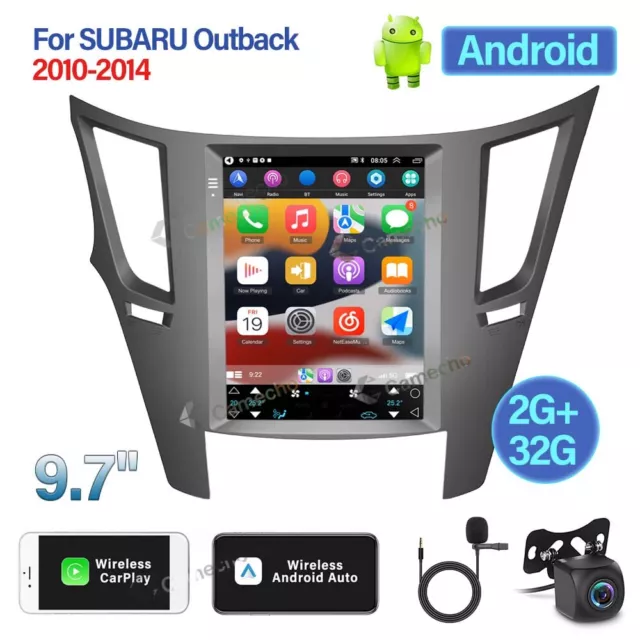 For Subaru Outback Legacy 2010-14 Android 12 9.7'' Car Stereo Radio GPS Navi Cam