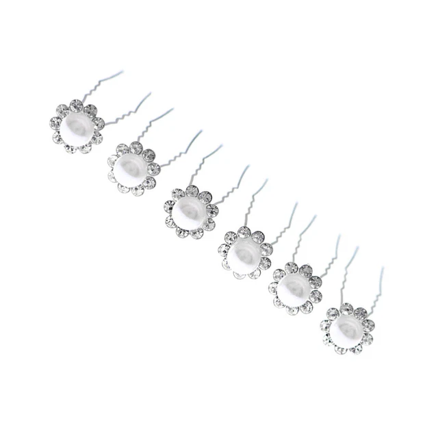 Pinza para el cabello de moda perla pasador para el cabello metal clip para el cabello horquillas en U