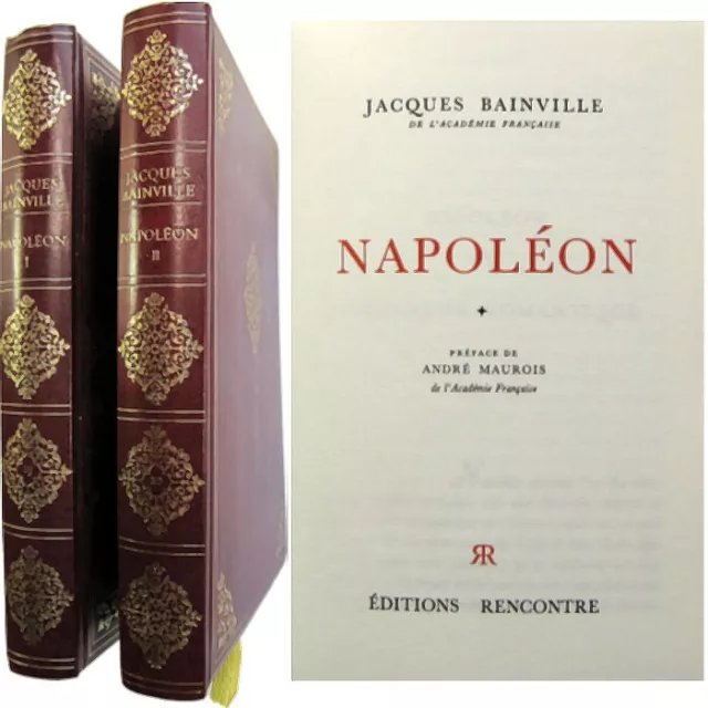 Napoléon 1968 Jacques Bainville André Maurois 2 volumes oeuvres historiques