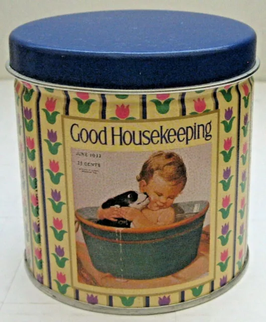 Good Housekeeping Round Tin 930's Magazine Pictures Vintage 1991