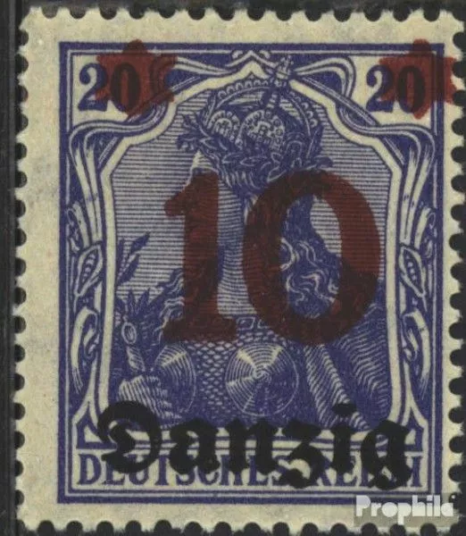 Gdansk 17 neuf 1920 allemagne-surcharge