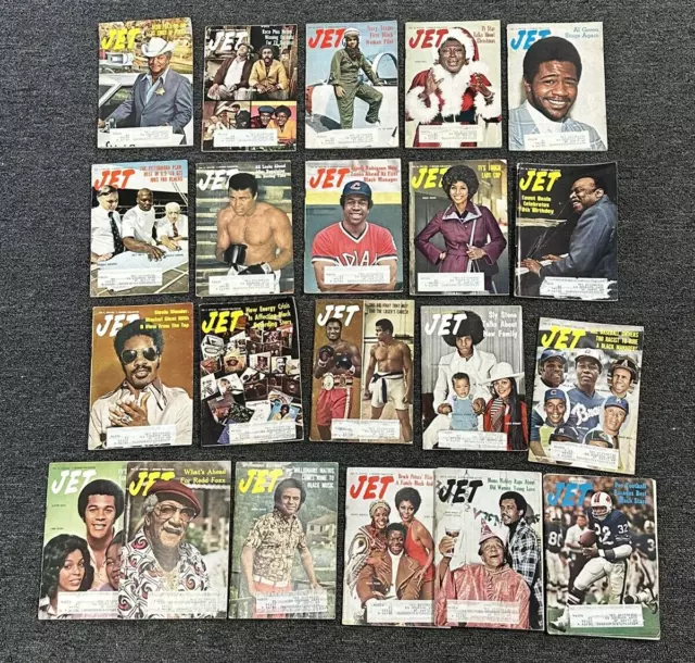 Lot of 21 Vintage Jet Magazine ~ African-American community Magazine ~ 1974