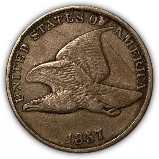 1857 Flying Eagle Cent Near Extremely Fine XF Coin #6414