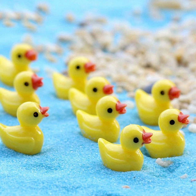 50 Pcs Miniature Toys Resin Duck Charms Artificial Duck Terrarium Decor Fairy 11