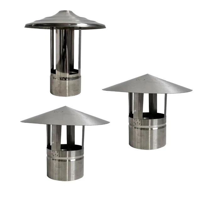 Chimney Caps Hat Smoke Pipe Cap Weatherproof Stainless Steel Dust Protection