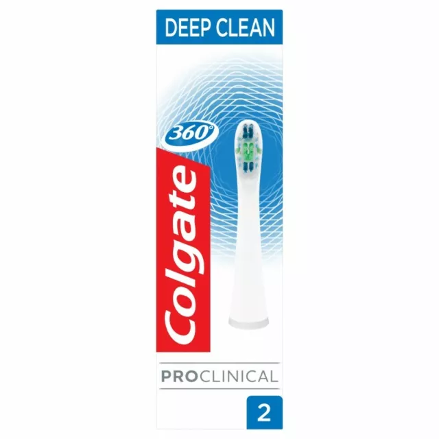 COLGATE 360° Deep Clean - 2 brush heads for electric toothbrush Proclinical