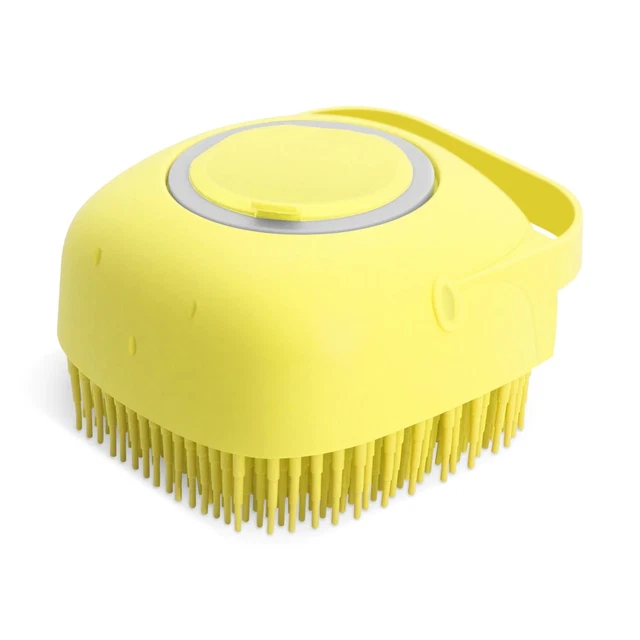 Pet Shampoo Massager Brush Comb Grooming Scrubber Short Hair Soft Silicone