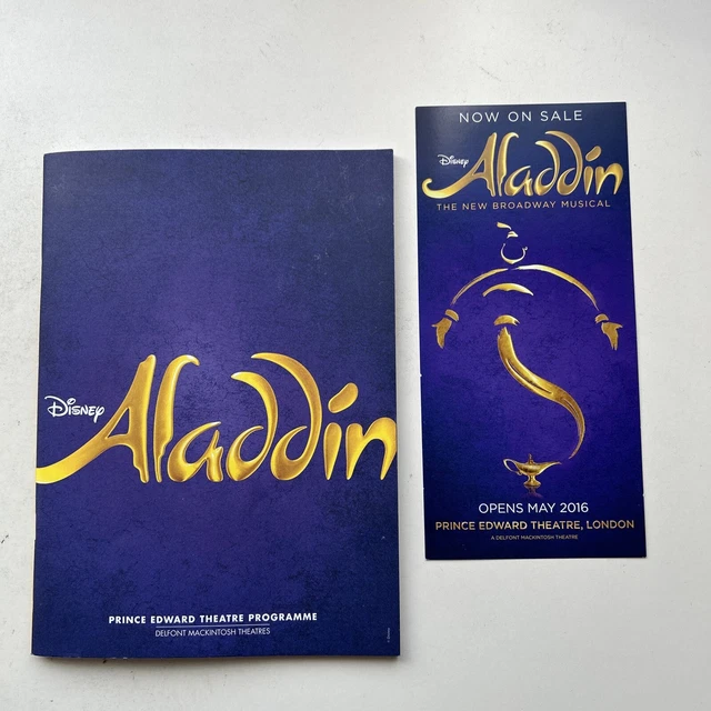 ALADDIN THE MUSICAL Theatre PROGRAMME AND FLYER WESTEND £5.25 - PicClick UK