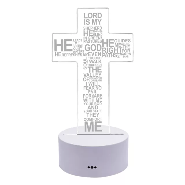 Religious Cross Light Up Table Lamp LED Touch Swith 7 Colors