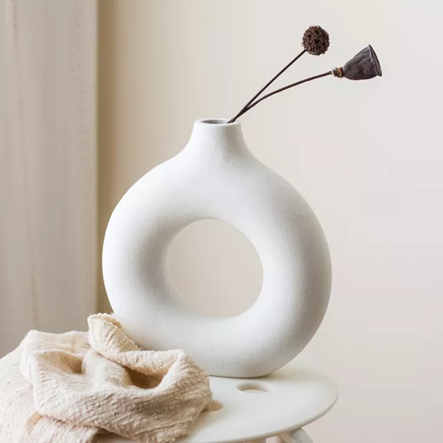 Ring Shape Vase Ceramic Vase Simple For Living Room