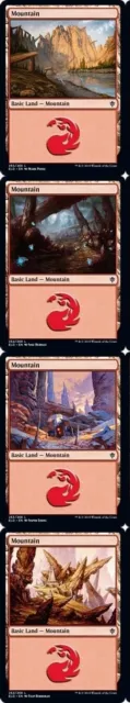 Magic The Gathering MTG Basic Land Mountain Red Trading TCG Card Game