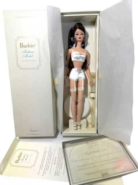 NEW 2000 Fashion Model Lingerie Brunette Silkstone Barbie #2 Limited Edition