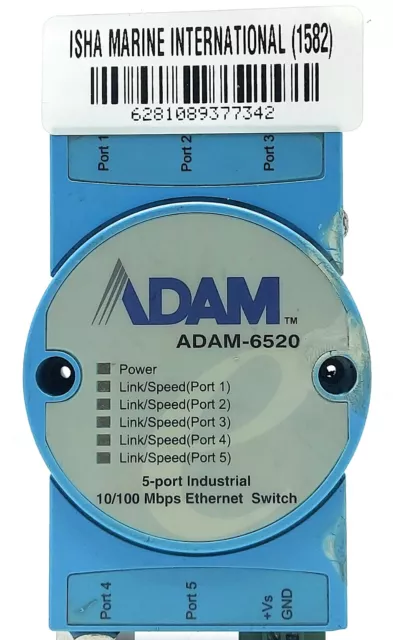 ADAM 6520 5-Port Industriel 10/100 Mbps Éthernet Interrupteur