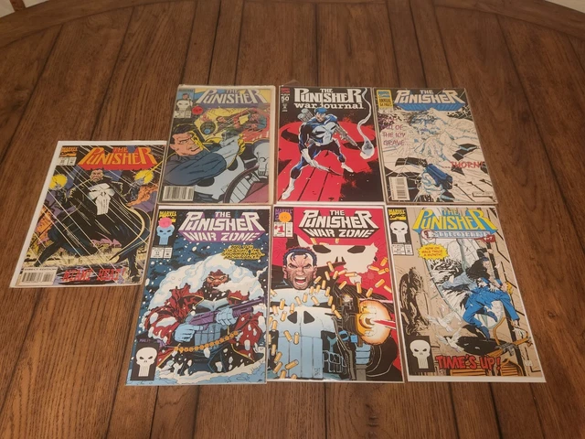 Punisher ComicBook LoT! (7) War Zone/Journal Marvel Military MachineGun