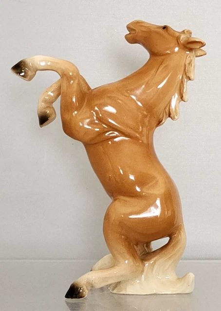 Vintage Collectible Japanese Porcelain Rearing Horse Figurine 5" Tall