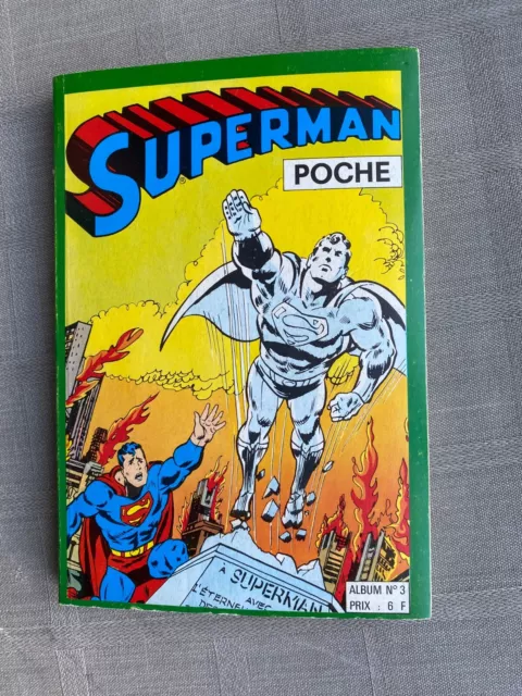 Superman Poche Album N°3 (7/8/9) Sagédition 1977 En Excellent État