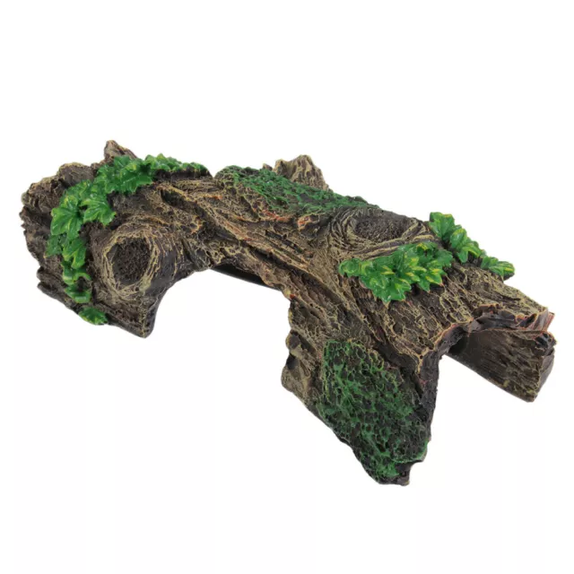 Beautiful Aquarium Ornament Hollow Hole Log Tree Cave Fish Tank Decoration