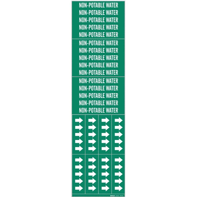 BRADY 7397-3C Pipe Marker,Non-Potable Water