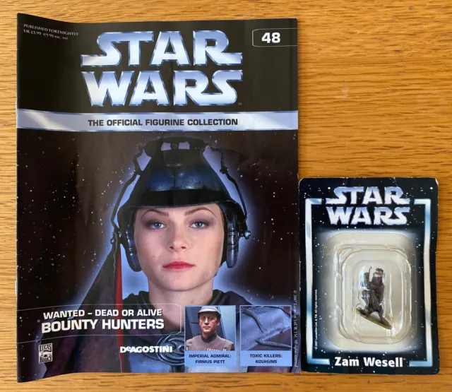 Deagostini Star Wars Figurine Collection #48 Zam Wesell Sealed & Magazine