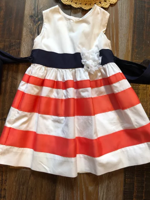 HARTSTRINGS Dress And Straw Hat Size 2T 2