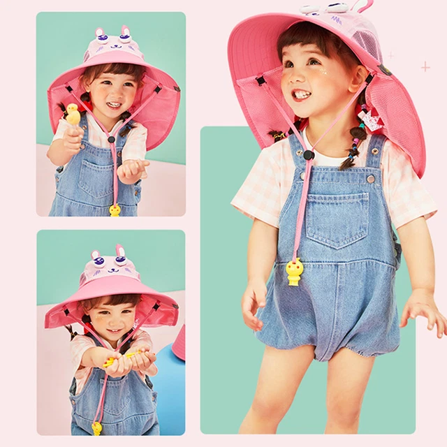 Sun Hat Skin-friendly Adorable Wide Brim Children Sun Hat Sweat Absorption