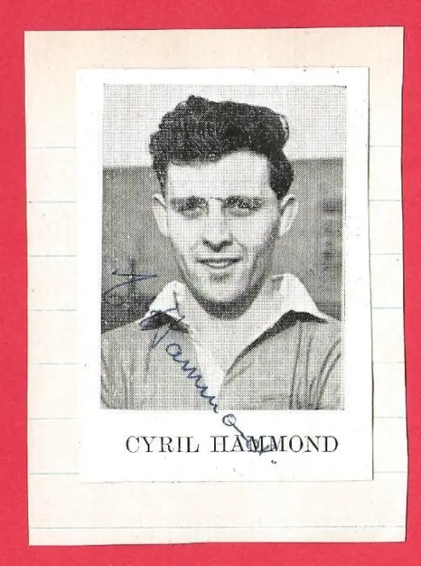 Cyril Hammond Charlton Athletic 1950-1958 Ex Colchester Rare Original Autograph