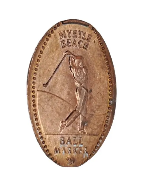 Myrtle Beach Ball Marker Elongated Penny Pressed Souvenir Coin #0692