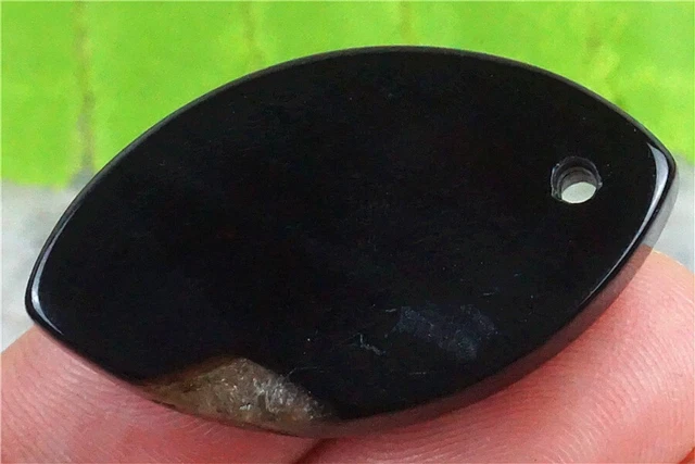 V10484 34x20x5mm Black/white Druzy Geode Agate Marquise Pendant Bead