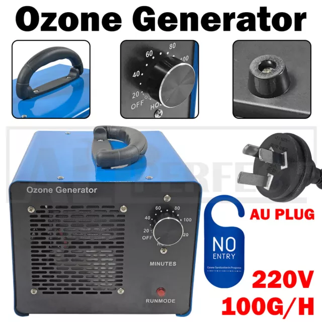 AU 100G/H Ozone Generator Ozonator Machine Air Purifier Clean Deodoriser Ionizer