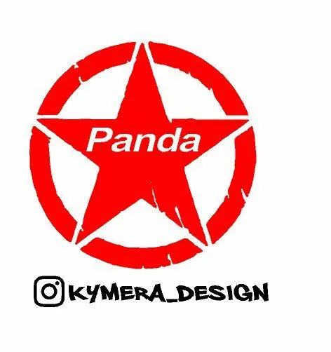 Panda 4x4 2 adesivi stickers tuning logo fiat stemma Stella fuoristrada