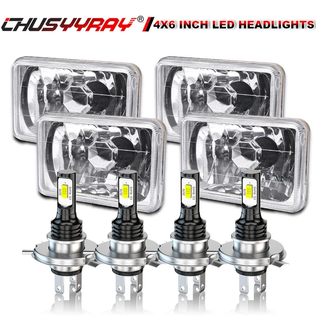 4pcs 4X6" LED Headlights Hi/Lo Beam Sealed Headlamp For Buick Electra 1975-1990