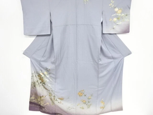 40993# Japanese Kimono / Antique Kimono / Weeping Flower With Boat