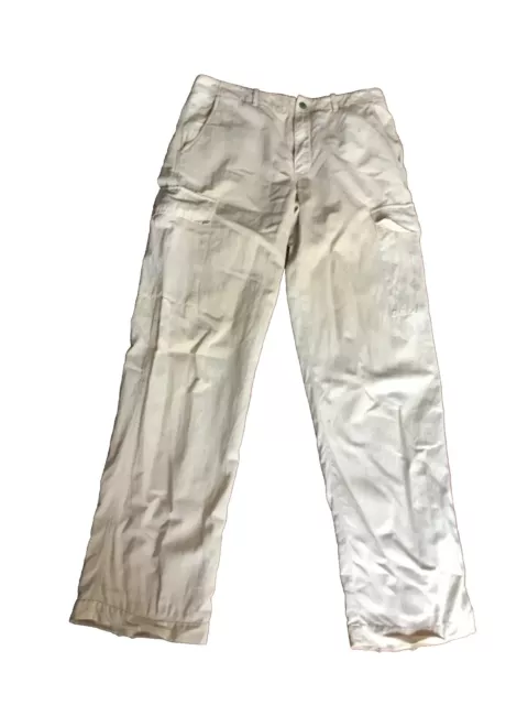 AVIREX USA Pantalone da uomo Cargo Pants Trousers Misto Cotone Beige Vintage 33