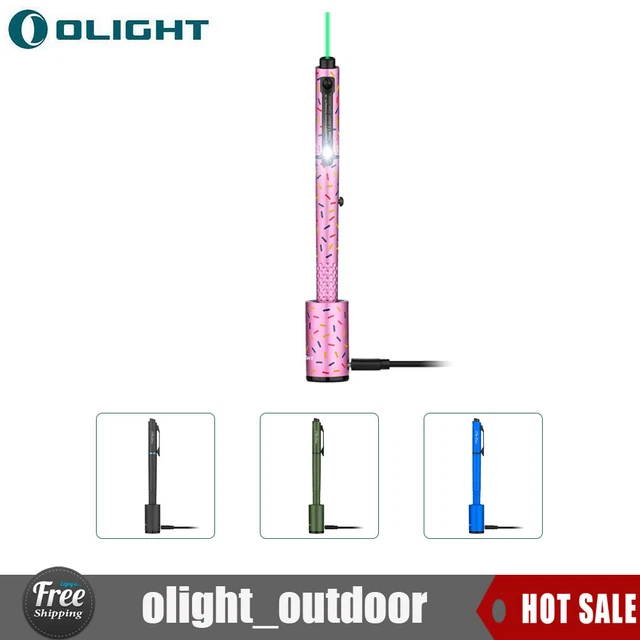 OLIGHT O'PEN GLOW LED Pen Light with Green Beam Rechargeable Flashlight