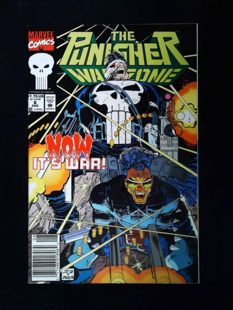 Punisher War Zone #6  Marvel Comics 1992 Vf/Nm Newsstand