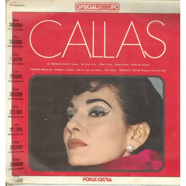 Maria Callas LP Vinilo Nuevo Sellado / Mismo - Fonit Cetra Especial 3000 FC