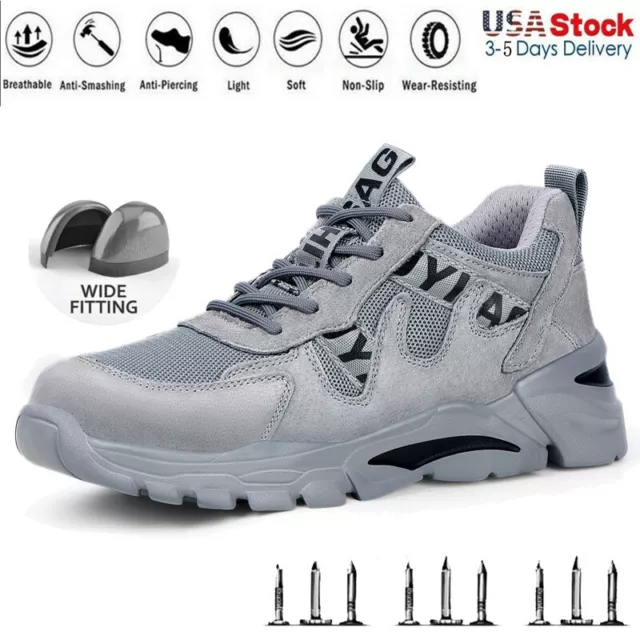 Indestructible Safety Work Shoes Steel Toe lightweight Work Boots Mens' Sneakers