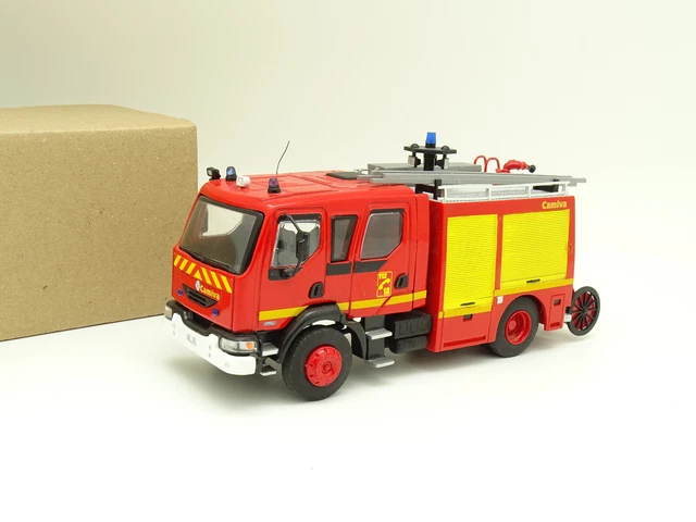Eligor 1/43 - Renault Midlum 220 Double Cabine FPTL Camiva Alufire3 - Pompiers