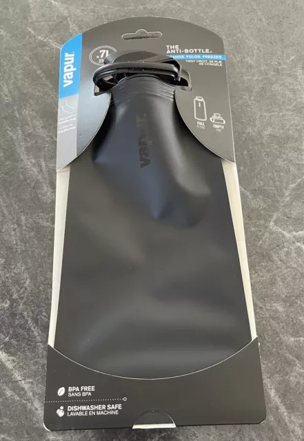 Vapur Anti-Bottle Foldable Blackout Water Bottle with Carabiner .7 Liter  23 oz