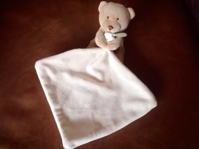Teddy Bear Baby Comforter Blanket Blankie Doudou Soft Toy Paris D&C