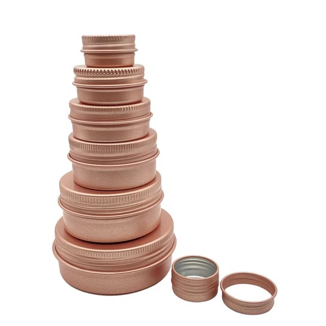 Contenedores de latas metálicas de aluminio cosmético lata accesorios frasco decoraciones contenedor 30 piezas